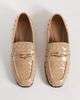 JW PEI JW PEI Elowen woven loafers with gold detailing in khaki-Green - 2