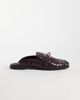 JW PEI JW PEI Elowen woven mule loafers with gold detailing in burgundy-RED - 1