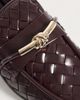JW PEI JW PEI Elowen woven mule loafers with gold detailing in burgundy-RED - 3