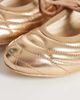 JW PEI JW PEI Erika topstitching lace up ballet flats in gold-Neutral - 2