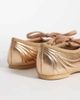 JW PEI JW PEI Erika topstitching lace up ballet flats in gold-Neutral - 4