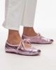 JW PEI JW PEI Erika topstitching lace up ballet flats in pink - 1