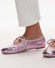 JW PEI JW PEI Erika topstitching lace up ballet flats in pink - 3