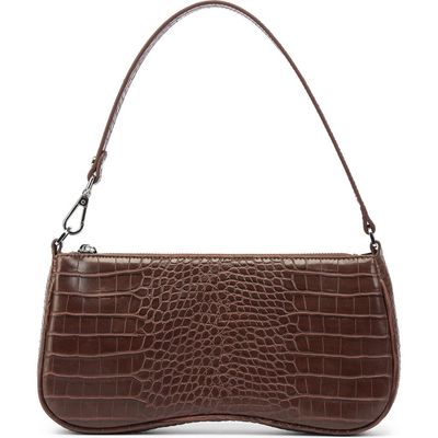 JW PEI JW PEI Eva Croc Embossed Faux Leather Convertible Shoulder Bag