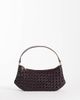 JW PEI JW PEI faux bamboo woven shoulder bag in deep claret-Red - 1