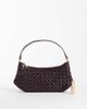 JW PEI JW PEI faux bamboo woven shoulder bag in deep claret-Red - 2