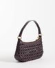JW PEI JW PEI faux bamboo woven shoulder bag in deep claret-Red - 4
