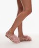 JW PEI JW PEI fluffy flat sandals in baby pink - 4