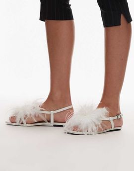 JW PEI JW PEI fluffy flat sandals in white