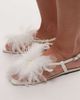 JW PEI JW PEI fluffy flat sandals in white - 2