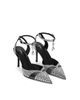 JW PEI JW PEI Haidi pointed toe crystal pumps in black and silver - 2