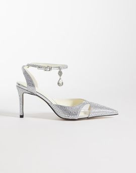 JW PEI JW PEI Haidi pointed toe crystal pumps in silver
