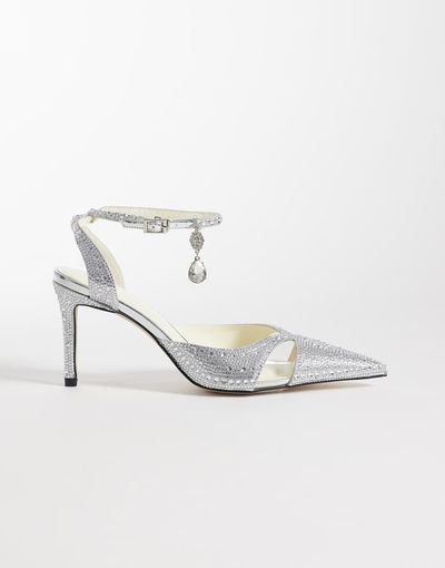 JW PEI JW PEI Haidi pointed toe crystal pumps in silver