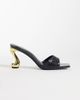 JW PEI JW PEI Hannah faux snakeskin heel mules in black - 1