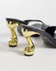 JW PEI JW PEI Hannah faux snakeskin heel mules in black - 2