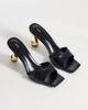 JW PEI JW PEI Hannah faux snakeskin heel mules in black - 3