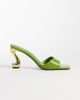JW PEI JW PEI Hannah faux snakeskin heel mules in green - 1