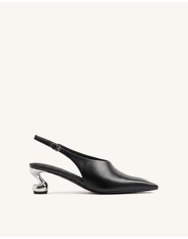 JW PEI JW PEI Hannah slingback sculptural heels in black