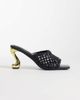 JW PEI JW PEI Hannah woven heel mules in black - 1