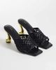JW PEI JW PEI Hannah woven heel mules in black - 3