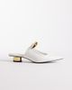 JW PEI JW PEI Helena mules with gold-tone metal detailing in white - 1