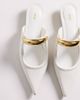 JW PEI JW PEI Helena mules with gold-tone metal detailing in white - 2