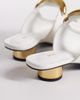 JW PEI JW PEI Helena mules with gold-tone metal detailing in white - 4