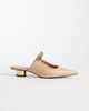JW PEI JW PEI Helena mules with gold metal detail in khaki-Green - 1