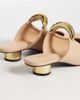 JW PEI JW PEI Helena mules with gold metal detail in khaki-Green - 4