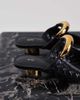 JW PEI JW PEI Helena mules with gold metal detail in woven black - 2