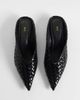 JW PEI JW PEI Helena woven pointed toe mules in black - 2