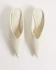 JW PEI JW PEI Helena woven pointed toe mules in white-NEUTRAL - 2