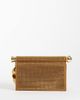 JW PEI JW PEI Holly artificial crystal metal pendant embellished clutch purse in ivory-Gold - 1