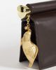 JW PEI JW PEI Holly metal pendant embellished clutch purse in dark brown - 3