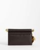 JW PEI JW PEI Holly metal pendant embellished clutch purse in dark brown - 4