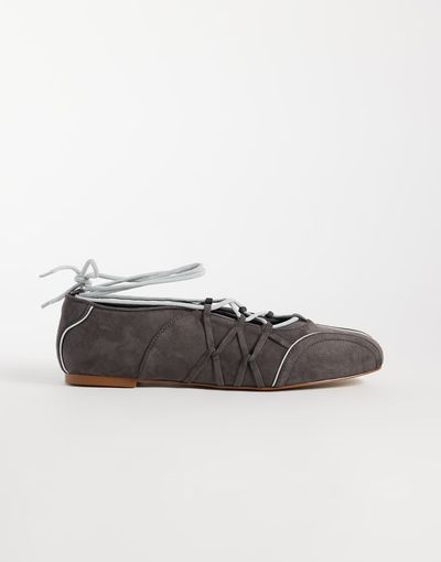 JW PEI JW PEI Iria lace-up ballet flats in dark gray