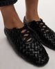 JW PEI JW PEI Kayla weave strap lace up shoes in black - 2