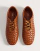JW PEI JW PEI Kayla weave strap lace up shoes in tan-Auburn - 3