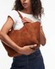 JW PEI JW PEI Kiana large faux suede tote bag in brown - 1