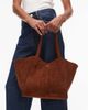 JW PEI JW PEI Kiana large faux suede tote bag in brown - 2