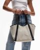 JW PEI JW PEI Kiana large tote bag in canvas and PU mix-White - 3