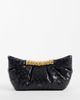 JW PEI JW PEI Leia fan clutch purse in embossed woven black - 1