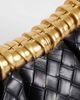 JW PEI JW PEI Leia fan clutch purse in embossed woven black - 3