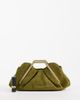 JW PEI JW PEI Leia fan clutch purse in olive green faux suede - 2