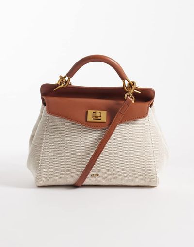 JW PEI JW PEI Lucia classic top purse in brown canvas