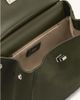 JW PEI JW PEI Lucia top handle purse in dark olive faux suede-Green - 3