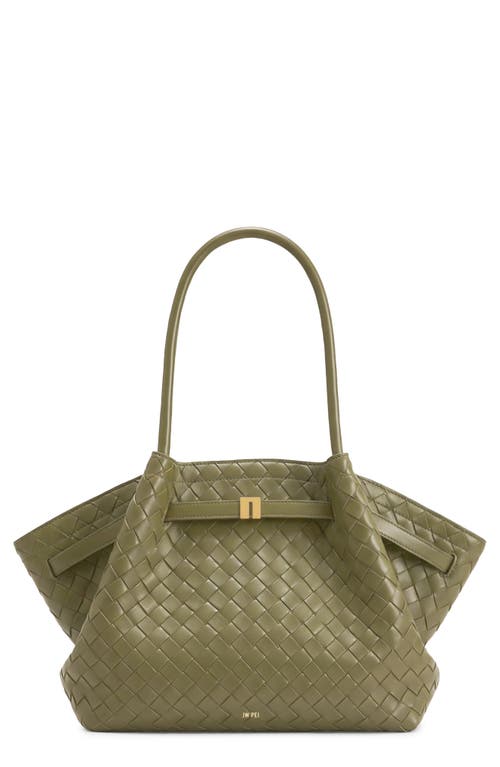 JW PEI JW PEI Medium Hana Woven Faux Leather Tote