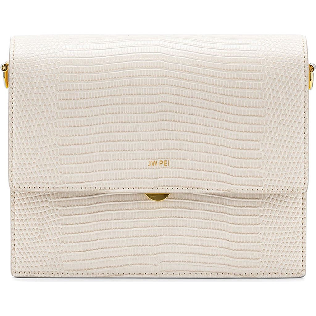 JW PEI JW PEI Mini Flap Croc Embossed Faux Leather Shoulder Bag