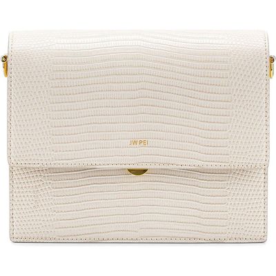 JW PEI JW PEI Mini Flap Croc Embossed Faux Leather Shoulder Bag
