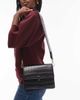 JW PEI JW PEI mini flap crossbody bag in black croc - 1
